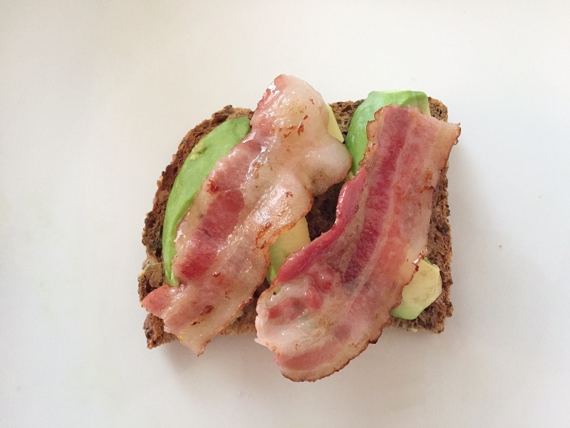 avocado toast crispy bacon